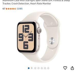 Apple Watch SE 44mm Starlight Band, multiple watch bands,protective cases